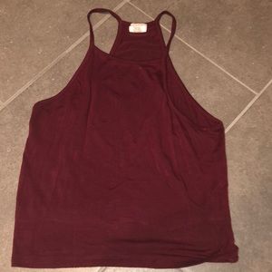 maroon halter tank top!:)